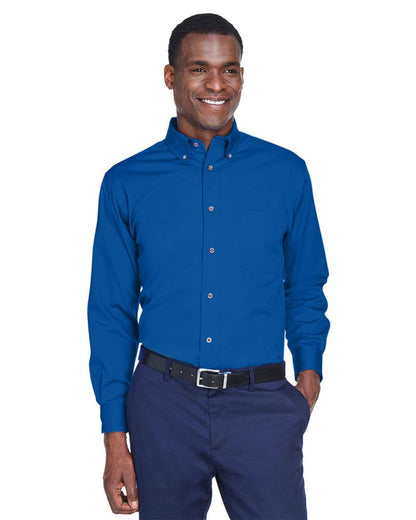 Harriton Men's Easy Blend™ Twill Shirt M500 #colormdl_French Blue