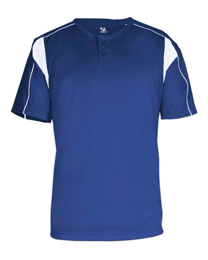 Alleson Athletic Men's B-Core Pro Placket Jersey 7937 #color_Royal/ White