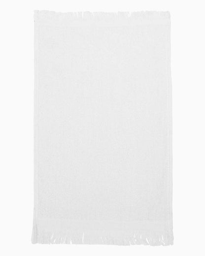 Q-Tees Fringed Fingertip Towel T100 #color_White