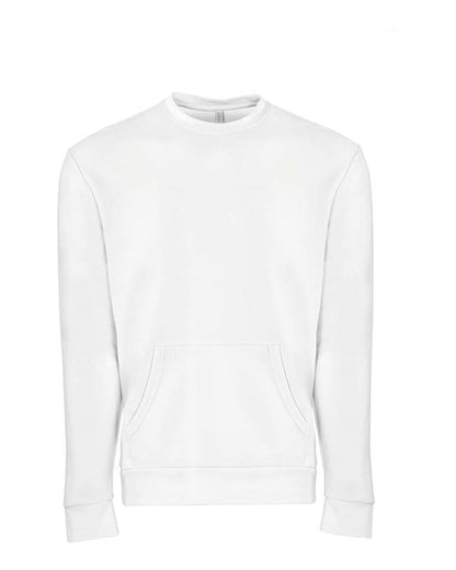 Next Level Santa Cruz Pocket Crewneck Sweatshirt 9001 #color_White
