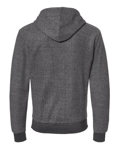 J. America Men's Flip Side Fleece Hooded Sweatshirt 8709 #color_Charcoal Heather