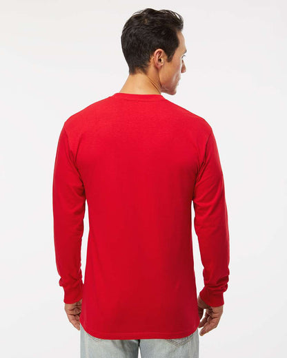 M&O Unisex Gold Soft Touch Long Sleeve T-Shirt 4820 #colormdl_Deep Red