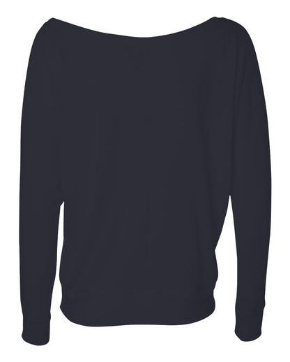 BELLA + CANVAS Women’s Flowy Off Shoulder Long Sleeve Tee 8850 #color_Midnight