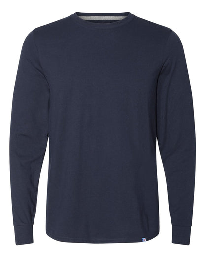 Russell Athletic Unisex Dri Power® CVC Performance Long Sleeve T-Shirt 64LTTM #color_Navy