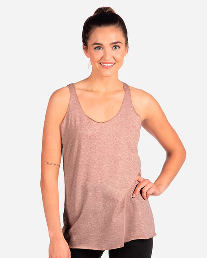 Next Level Women’s Triblend Racerback Tank 6733 #colormdl_Desert Pink