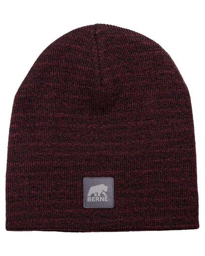 Berne Apparel Heritage Knit Beanie H149 #color_Maroon/ Black