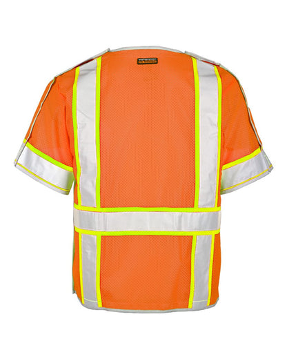 Kishigo Unisex Premium Brilliant Series® Breakaway Class 3 Vest 1552B #color_Orange