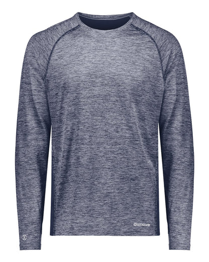 Holloway Youth Electrify CoolCore® Long Sleeve T-Shirt 222670 #color_Navy Heather