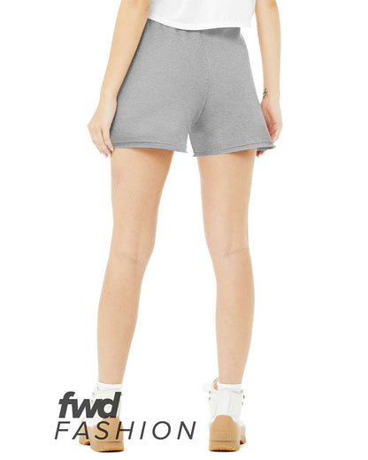 BELLA + CANVAS FWD Fashion Women's Cutoff Fleece Shorts 3797 #color_Athletic Heather