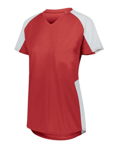 Augusta Sportswear Women's Cutter Jersey 1522 #color_Red/ White