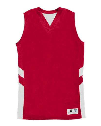 Alleson Athletic B-Pivot Reversible Women's Tank Top 8966 #color_Red/ White