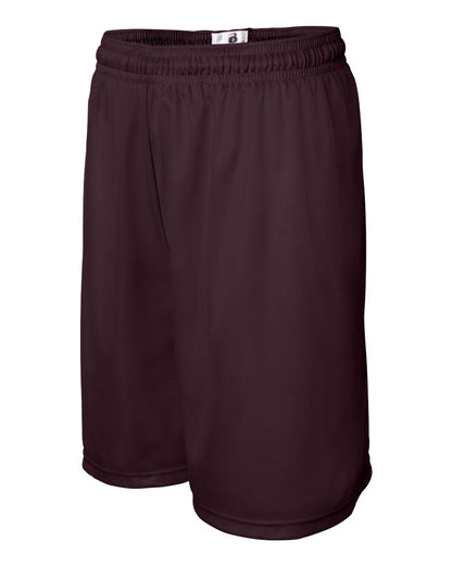 Badger Mini Mesh 9'' Inseam Shorts 7239 #color_Maroon