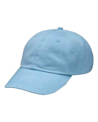 Adams Headwear Optimum Pigment-Dyed Dad Hat LP101 #color_Baby Blue