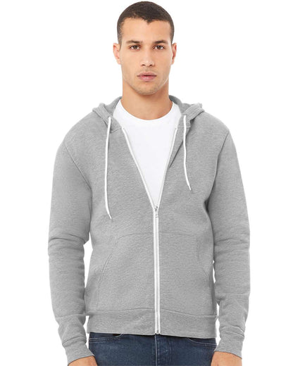 BELLA + CANVAS Sponge Fleece Full-Zip Hoodie 3739 #colormdl_Athletic Heather