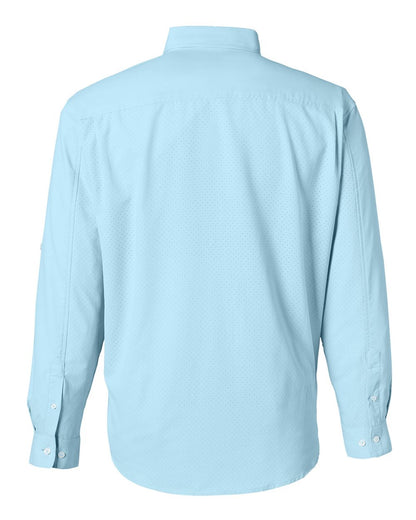 HUK Men's Tide Point Pocket Fishing Shirt H150172 #color_Crystal Blue