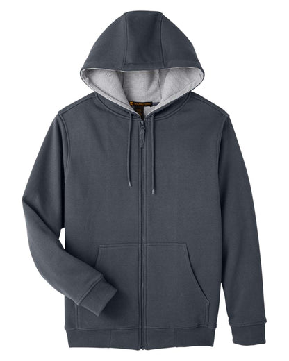 Harriton Unisex ClimaBloc™ Lined Heavyweight Hooded Sweatshirt M711 #color_Dark Charcoal