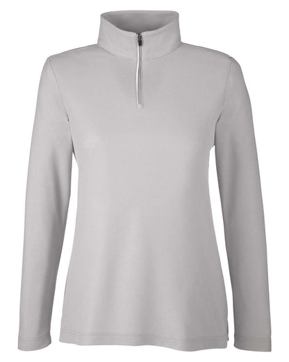 CORE365 Women's Fusion ChromaSoft™ Pique Quarter-Zip Pullover CE405W #color_Platinum