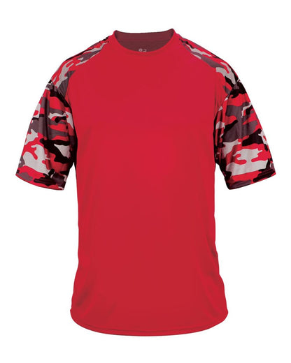 Badger Camo Sport T-Shirt 4141 #color_Red/ Red Camo