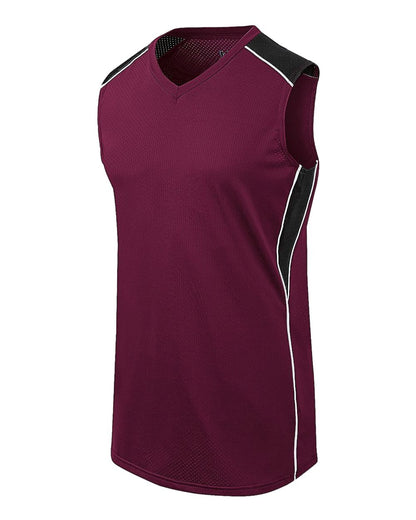 Augusta Sportswear Girls' Dynamite Jersey 312163 #color_Maroon/ Black/ White