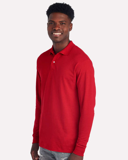JERZEES Men's Dri-Power® Long Sleeve Polo 437LR #colormdl_True Red