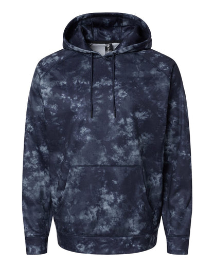 Burnside Performance Raglan Pullover Sweatshirt 8670 #color_Navy Tie Dye