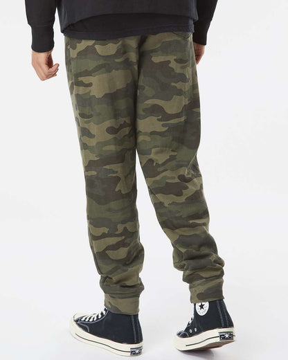 Independent Trading Co. Men's Midweight Fleece Sweatpants IND20PNT #colormdl_Forest Camo