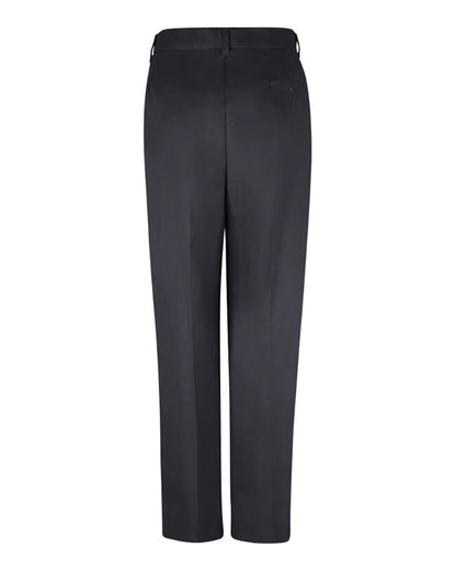 Red Kap Women's Pleated Twill Slacks PT39 #color_Black