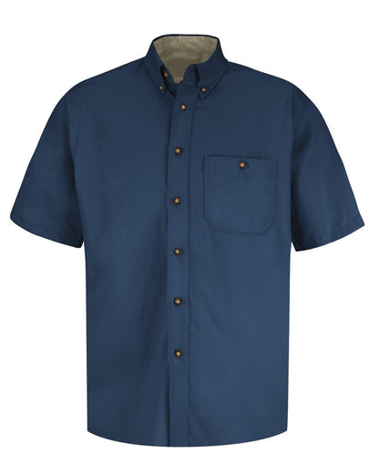 Red Kap Men's Short Sleeve 100% Cotton Dress Shirt SC64 Red Kap Men's Short Sleeve 100% Cotton Dress Shirt SC64