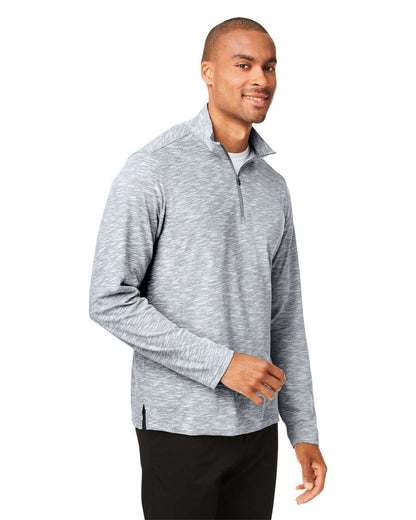 North End Men's Eclipse Jacquard Quarter-Zip Pullover NE415 #colormdl_Black Heather