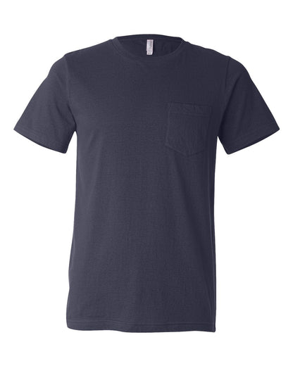 BELLA + CANVAS Jersey Pocket Tee 3021 #color_Navy