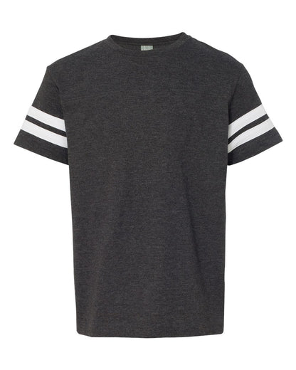 LAT Youth Football Fine Jersey Tee 6137 #color_Vintage Smoke/ White