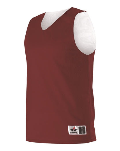 Alleson Athletic Youth Reversible Mesh Tank 560RY #color_Cardinal/ White