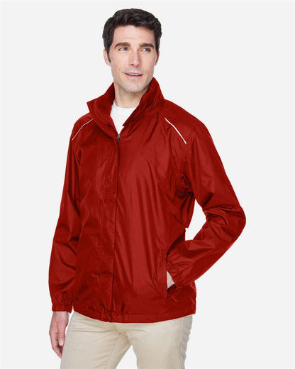 CORE365 Men's Climate Seam Sealed Lightweight Variegated Ripstop Jacket 88185 #colormdl_Classic Red