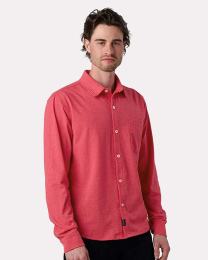 Recover Men's Eco Button Down Shirt EC650 #colormdl_Ruby