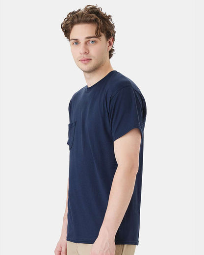 Hanes Unisex Workwear Pocket T-Shirt W110 #colormdl_Navy