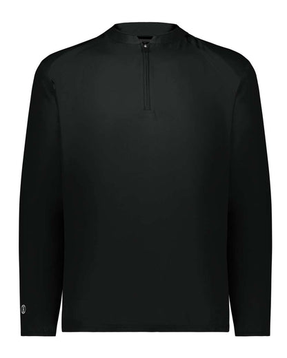 Holloway Men's Clubhouse Quarter-Zip Pullover 229595 #color_Black/ Black