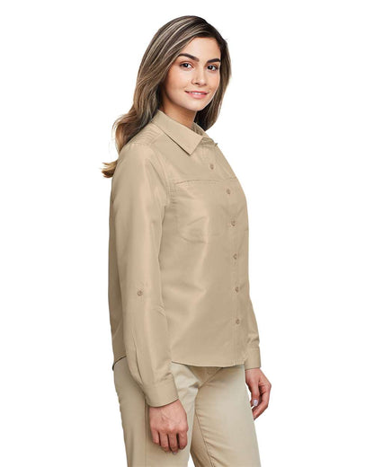 Harriton Women's Key West Performance Staff Shirt M580LW #colormdl_Khaki