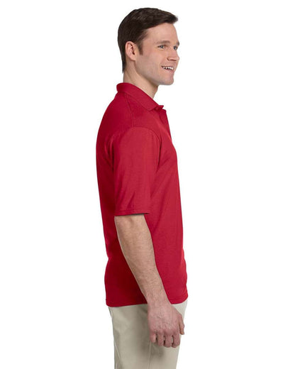 JERZEES Men's SpotShield® 50/50 Polo with Pocket 436MPR #colormdl_True Red