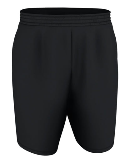 Alleson Athletic Youth Blank Game Shorts A205BY #color_Black/ Red