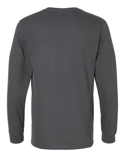 Russell Athletic Unisex Combed Ringspun Long Sleeve T-Shirt 600LRUS #color_Charcoal Grey
