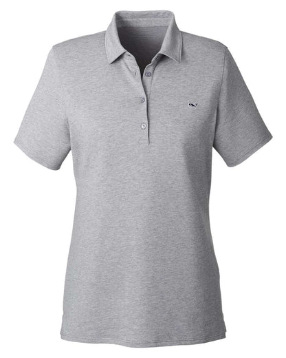 vineyard vines Women's Edgartown Pique Polo G001189 #color_Barracuda