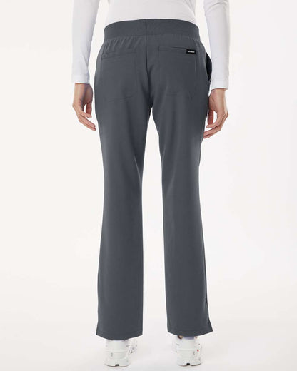 Jaanuu Women's Petite Sizes Xenos Essential Knit-Waist Scrub Pants W20001P #colormdl_Carbon Grey