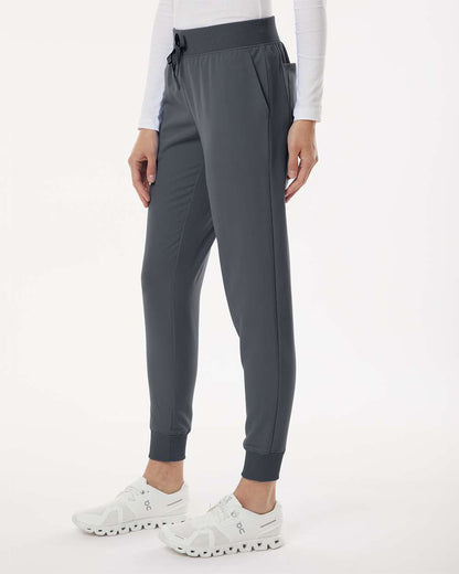 Jaanuu Women's Petite Sizes Silex Knit-Waist Scrub Joggers W20003P #colormdl_Carbon Grey