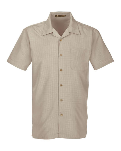 Harriton Men's Barbados Textured Camp Shirt M560 #color_Khaki