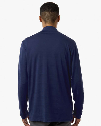 Adidas Men's Textured Stripe Quarter-Zip Pullover A708 #colormdl_Dark Blue