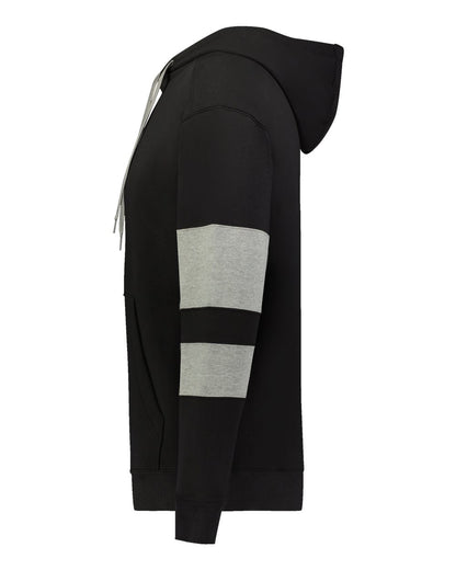 Holloway Unisex Jackson Way Hooded Sweatshirt 229576 #color_Black/ Charcoal Heather