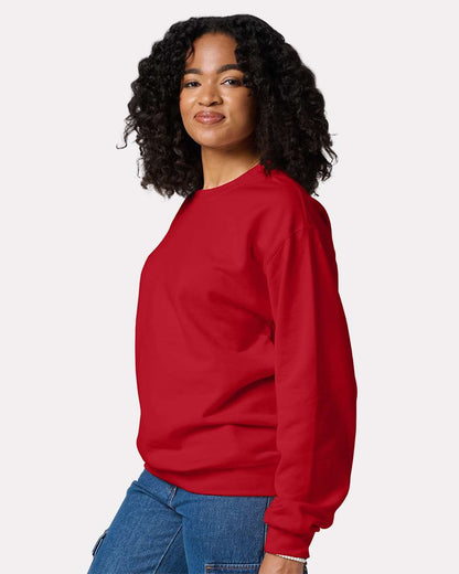 JERZEES Unisex Ultimate CVC Crewneck Sweatshirt IC48MR #colormdl_True Red