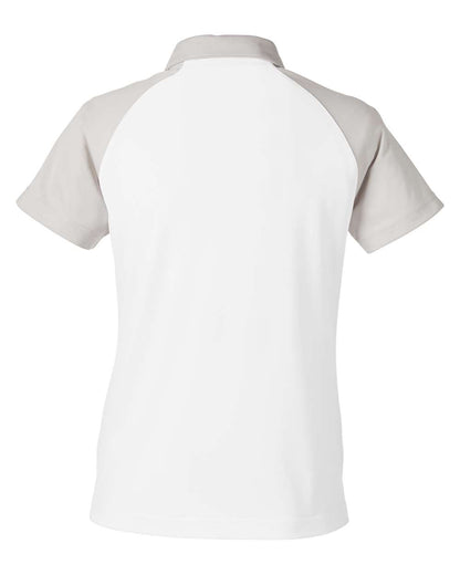Team 365 Women's Command Snag-Protection Colorblock Polo TT21CW #color_White/ Sport Silver