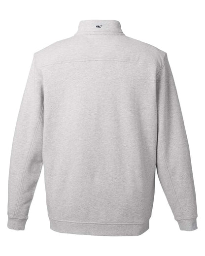vineyard vines Men's Collegiate Shep Quarter-Zip Sweatshirt K002712 #color_Grey Heather