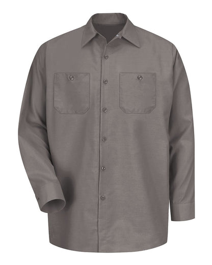 Red Kap Men's Tall Industrial Long Sleeve Work Shirt SP14T #color_Grey